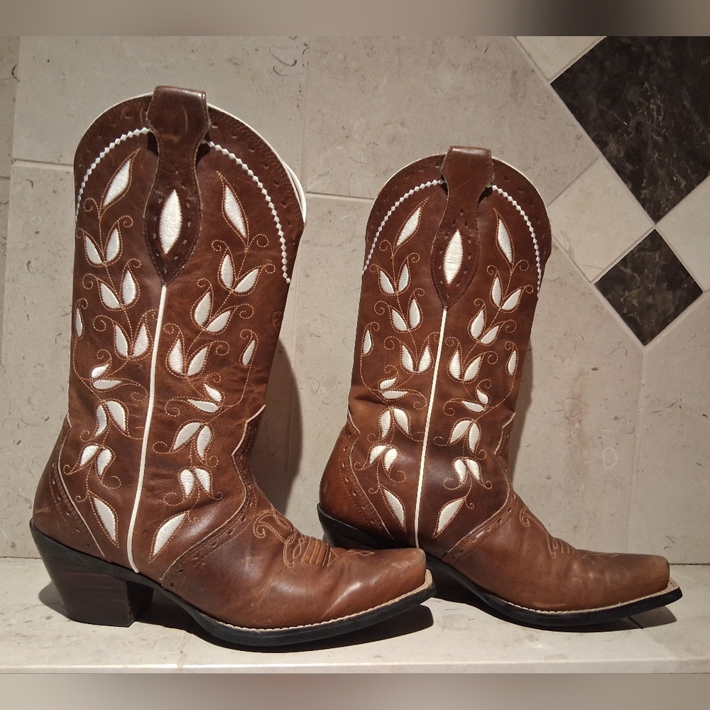 Ariat Brown Leather Heeled Boots